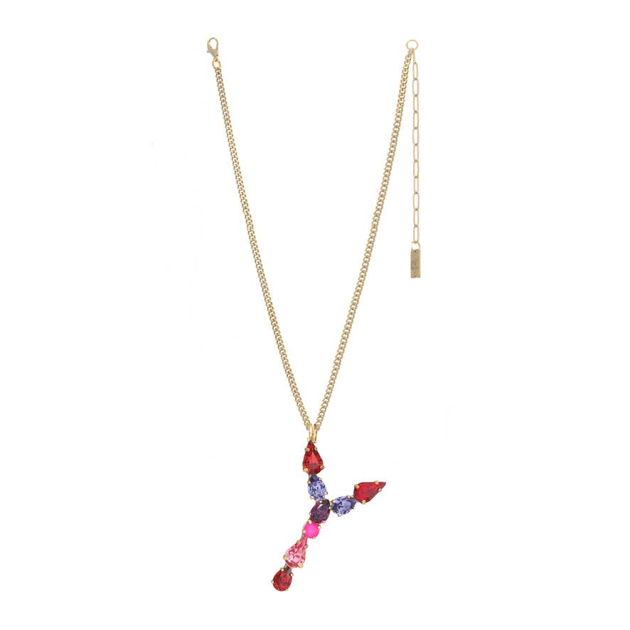 TOVA - Wholesale Pendant/Charm Necklace - Monograms in Neon Necklace29