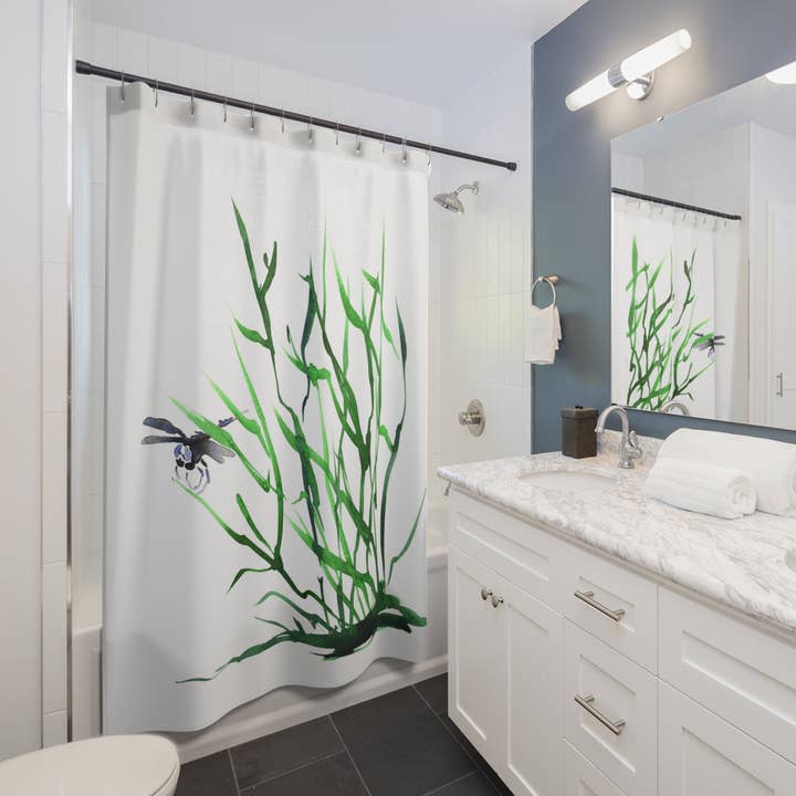 Rideau de douche Dragonfly pour la vente par Brazen Design Studio