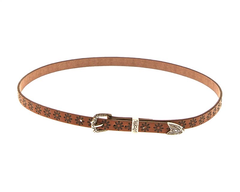 DNMC - Wholesale Hat Accessory - Women's - Hat Band - Embossed Leather - Daisy1