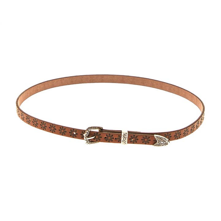 DNMC - Wholesale Hat Accessory - Women's - Hat Band - Embossed Leather - Daisy1