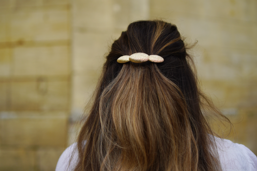 Bohomane - Wholesale Barrette - Women's - Textured Gold Oval Hair Clips4