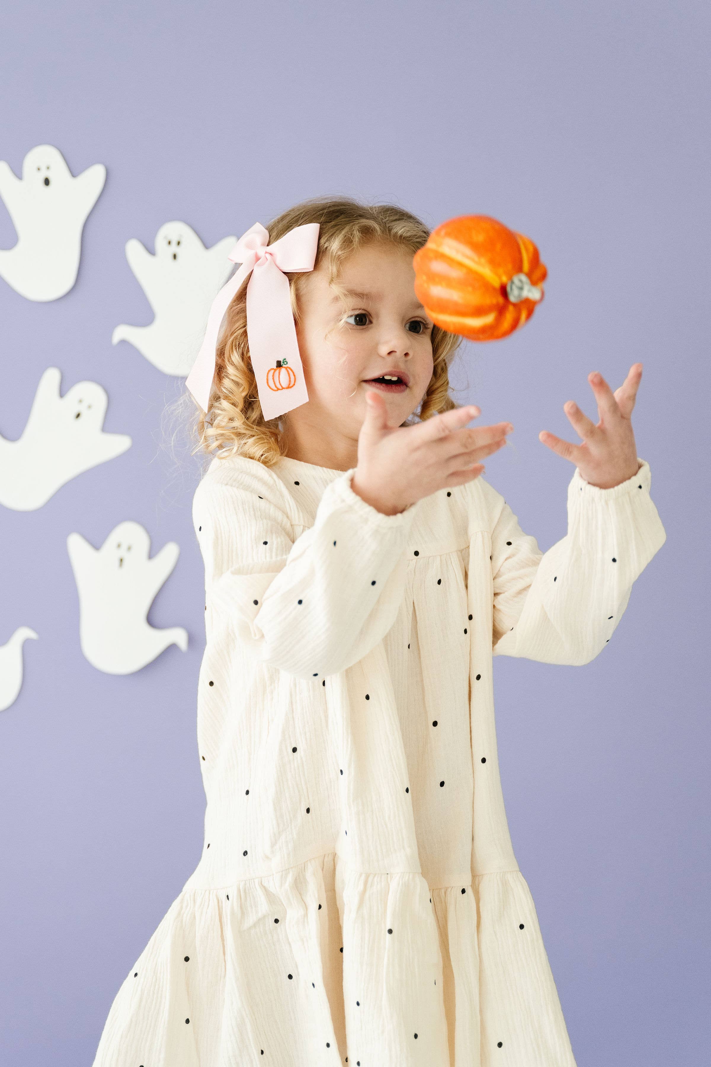 Winn and William - Vente Nœud pour cheveux – enfant - Arc de citrouille4