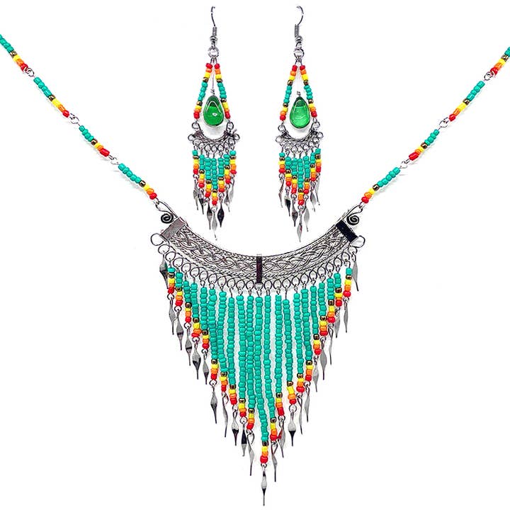 "Canutillo" Beaded Metal Dangle Chain Necklace Set and other Purchase Wholesale automatico piccolo. Free Returns & Net 60 Terms on Faire trending on Faire.