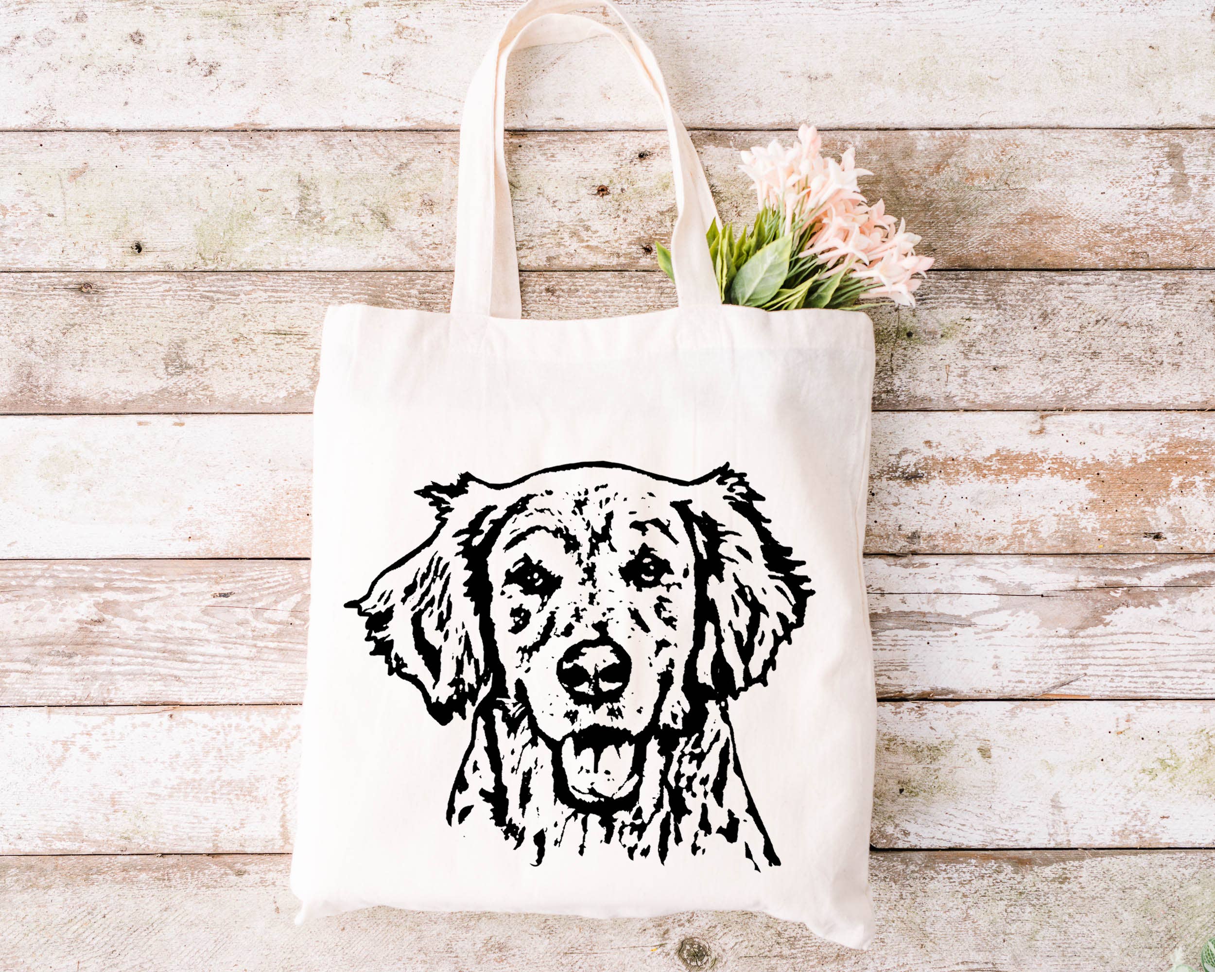 Spicy Kitten Designs - Wholesale Tote Bag - Unisex - Golden Retriever - Dog Tote Bag4