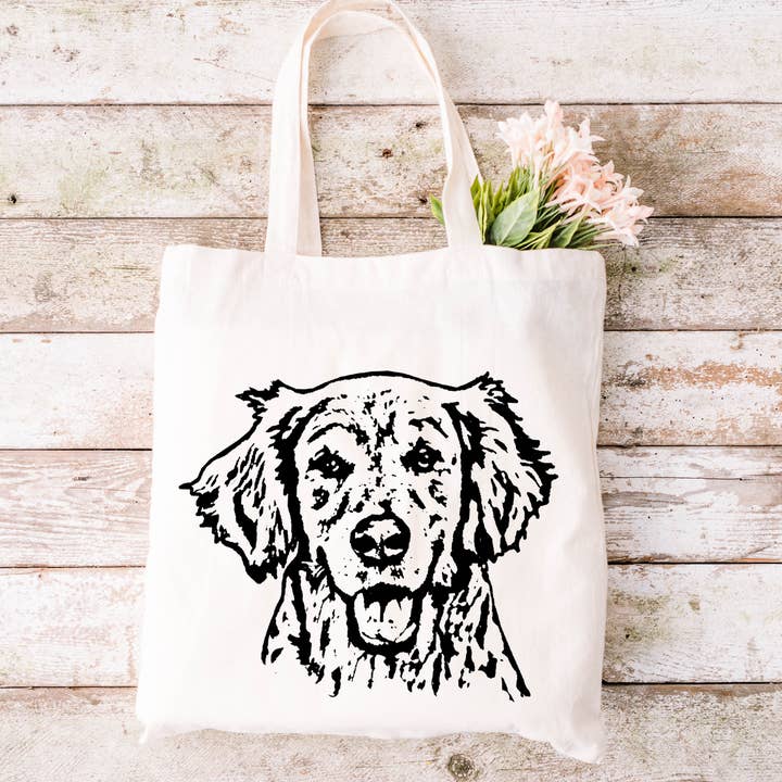 Spicy Kitten Designs - Wholesale Tote Bag - Unisex - Golden Retriever - Dog Tote Bag4