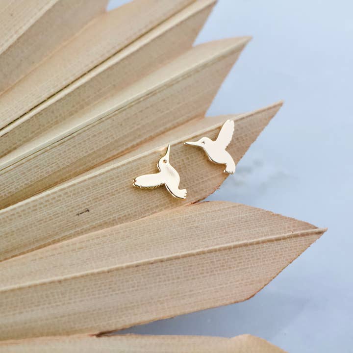 Mesa Blue - Wholesale Stud/Post Earrings - Hummingbird Stud Earrings 3