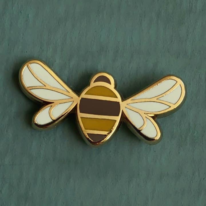 Pin esmaltado de abeja para venta al por mayor de Helmsie