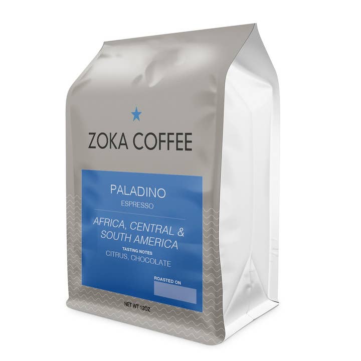 Café Espresso Paladino pour la vente par Zoka Coffee Roasters and Tea Company