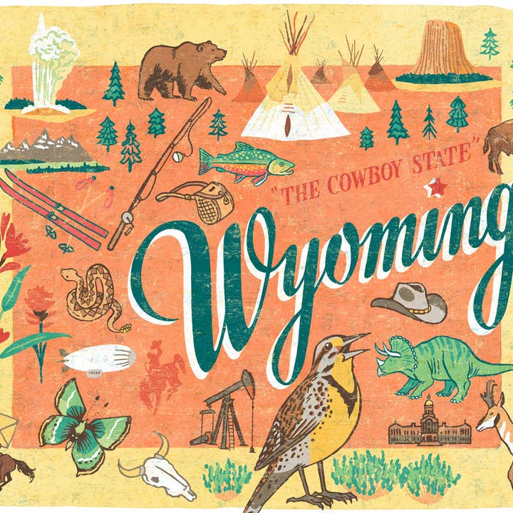 Wyoming Print voor wholesale door Anagram Press