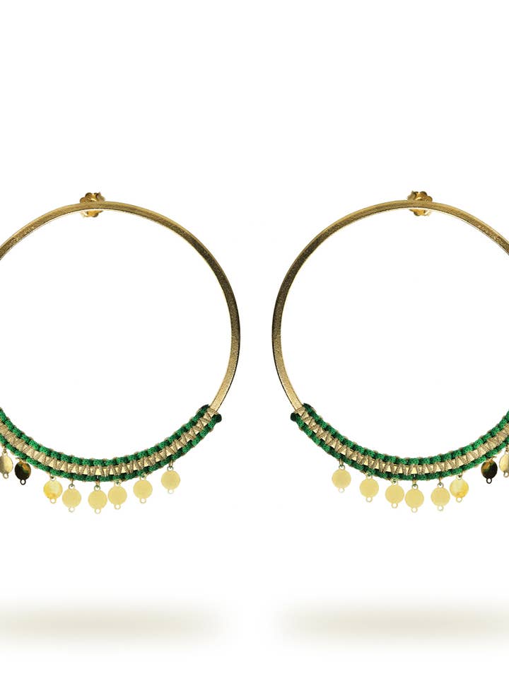 Green Hula Twist Earrings for wholesale by Lola SRL