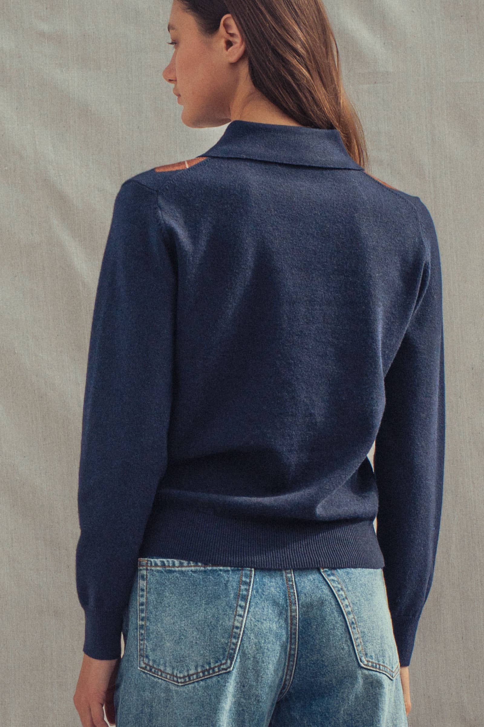 Urban Daizy - Vente Pull en maille – femme - Pull Polo Tricoté à Motif Argyle Classique16