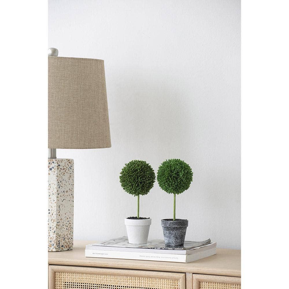 A&B Home Group Inc. - Wholesale Artificial Plant - S/3 D3x9.5" Mini Faux Potted Boxwood Topiaries - Charcoal5