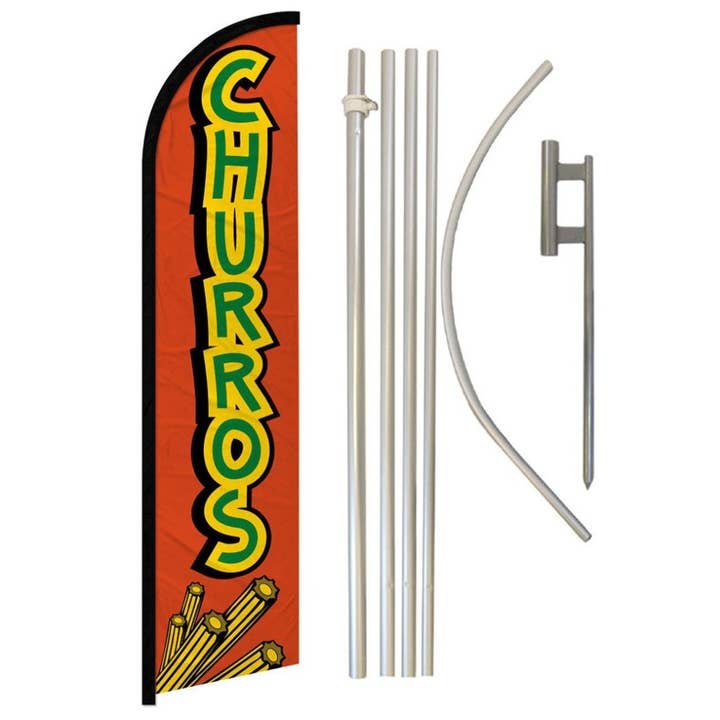 Kit de Drapeau et Mât sans Vent pour Churros pour la vente par Flags Importer