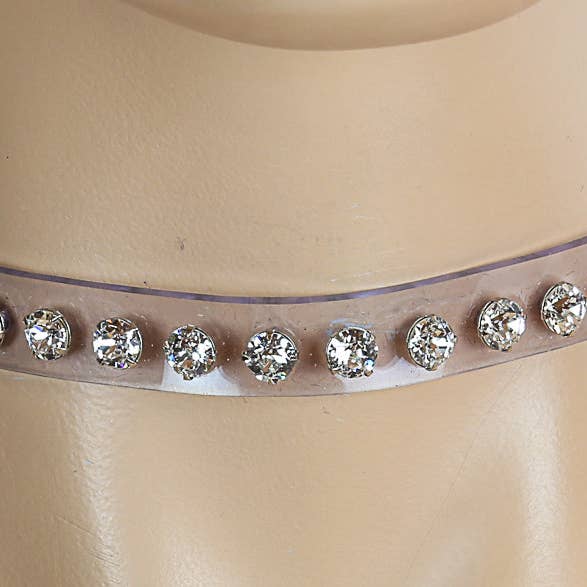 Funk Plus - Wholesale Choker/Collar - CK247CLR RHINESTONE CLEAR CHOKER2