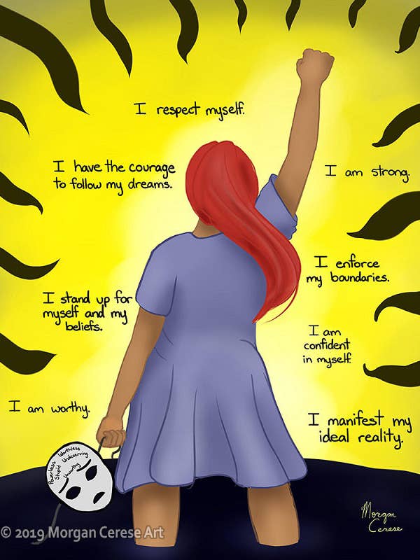 Solar Plexus Chakra 8"x10" OR 11"x14" Art Affirmation Print for wholesale by Morgan Cerese Art