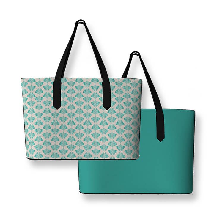 Island Palm | Blue Lagoon Tote Bag Duo for wholesale by Mix N Match Style