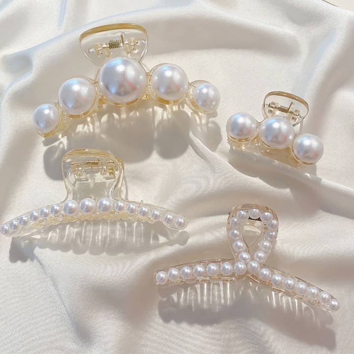 Large Pearl Hair Claw Clip for Women, French Style_CWAHA0406 for wholesale by ACCITY