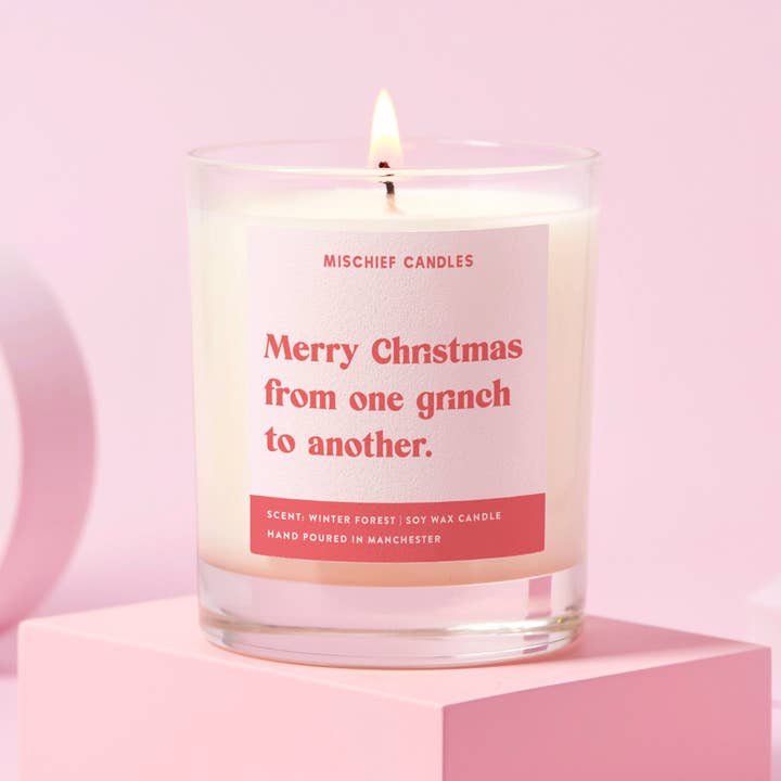 Mischief Candles - Wholesale Jar/Filled Candle - Funny Christmas Gift For Friend Stocking Filler Grinch1