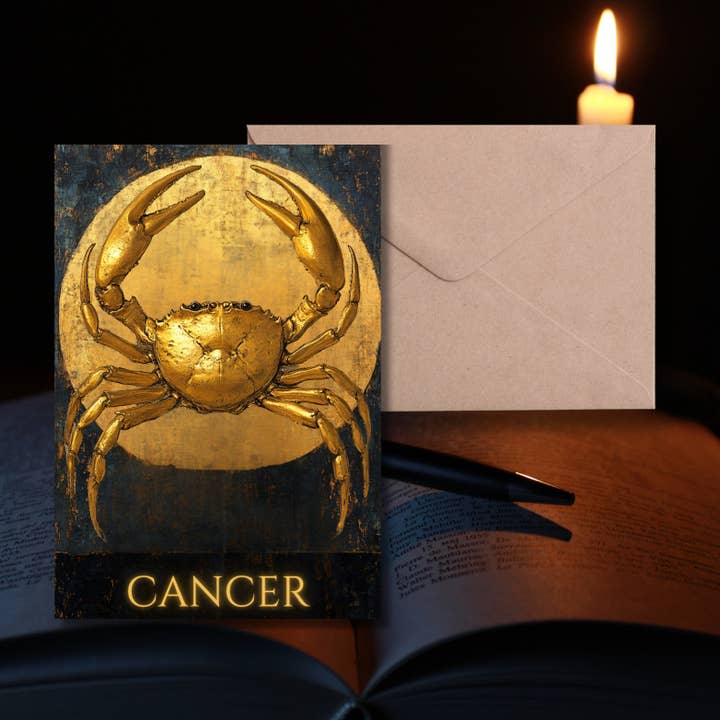 Ye Curiosity Shoppe - Wholesale Everyday Greeting Card - Gilded Zodiac Greeting Cards5
