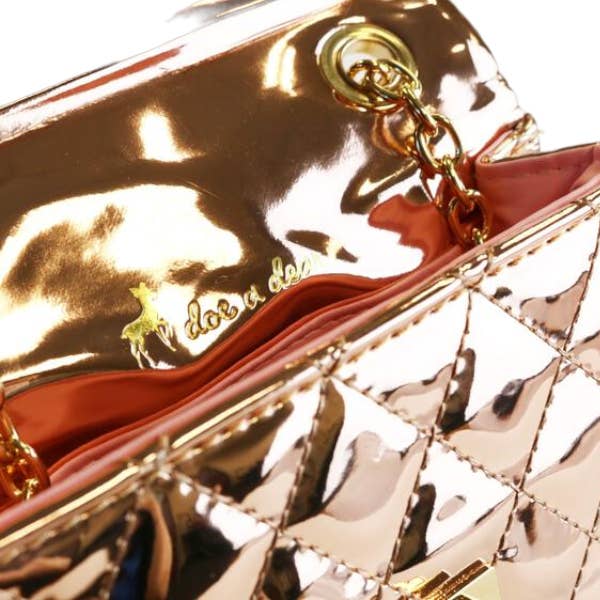 Doe a Dear - Wholesale Crossbody Bag - Kids - B1220-1 Crossbody Metallic Quilted Purse (4 Colors)12