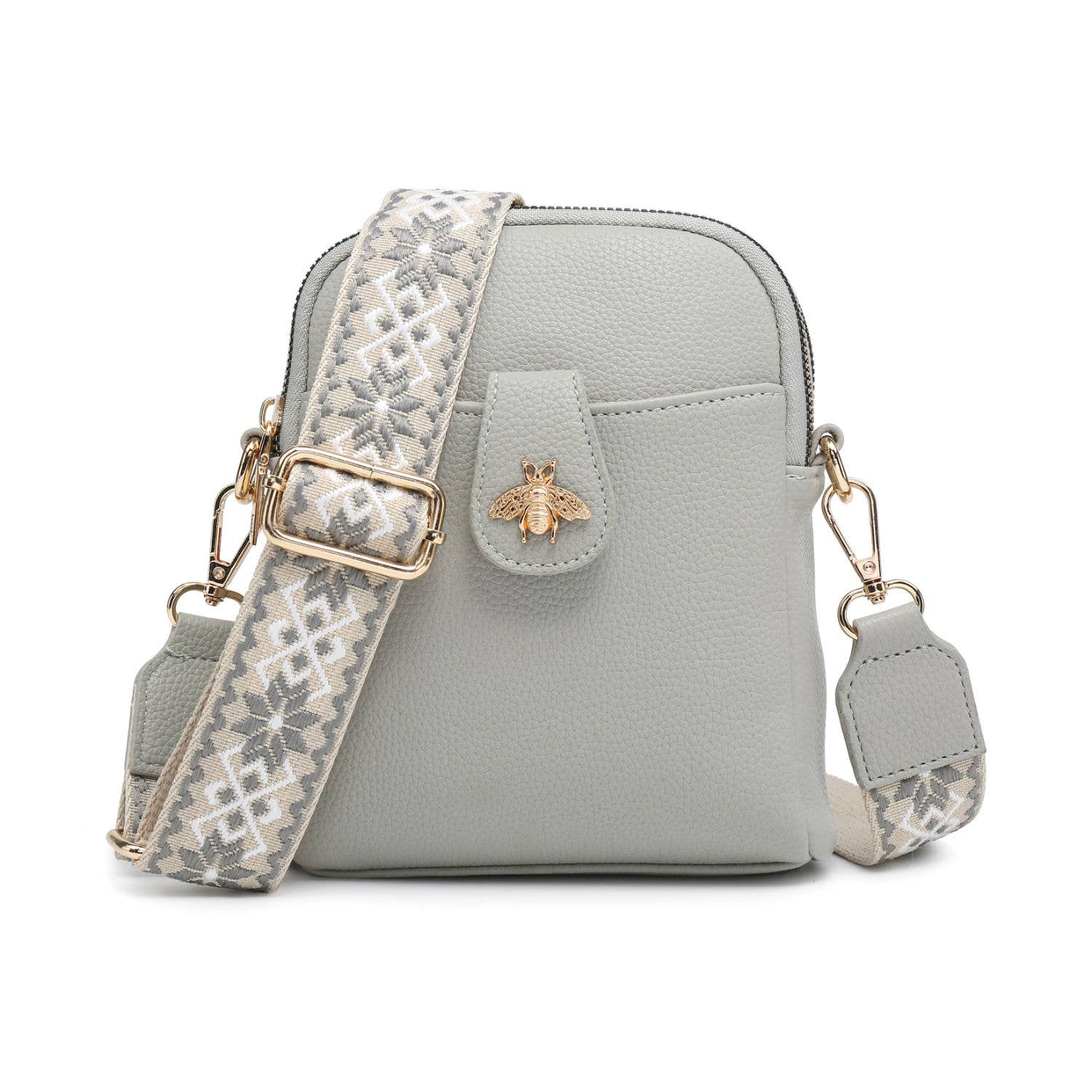 Papaya Fashion Ltd – wholesale Axelväska - Dam – B23001 Bee Cross Body Handväska med dubbla dragkedjefack upptill7