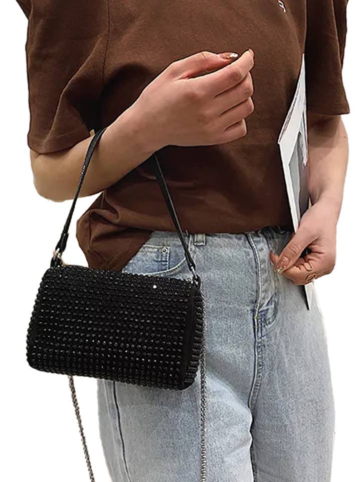 Lux Bling Rhinestone Crossbody Taske for engroshandel hos Cap Zone