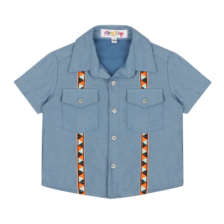 Infant Hemd Short Sleeve Button Down Shirt for wholesale by Mixed Up Clothing