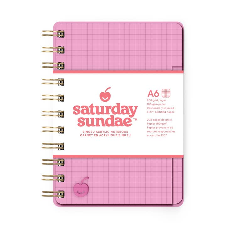Strawberry A6 Bingsu Acrylic Notebook for wholesale by Saturday Sundae