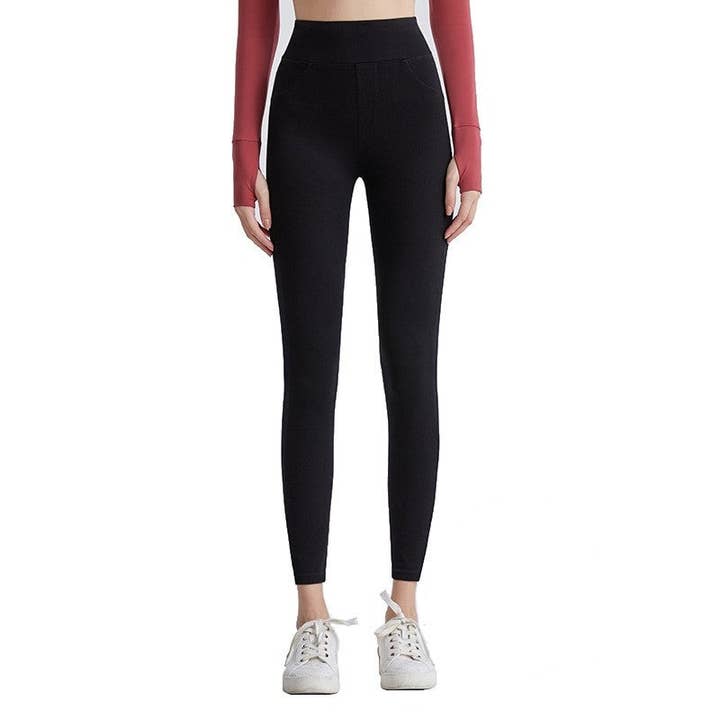 High Waist Fleece-Lined Sporty Denim Leggings and other Purchase Wholesale ccmc. Free Returns & Net 60 Terms on Faire trending on Faire.