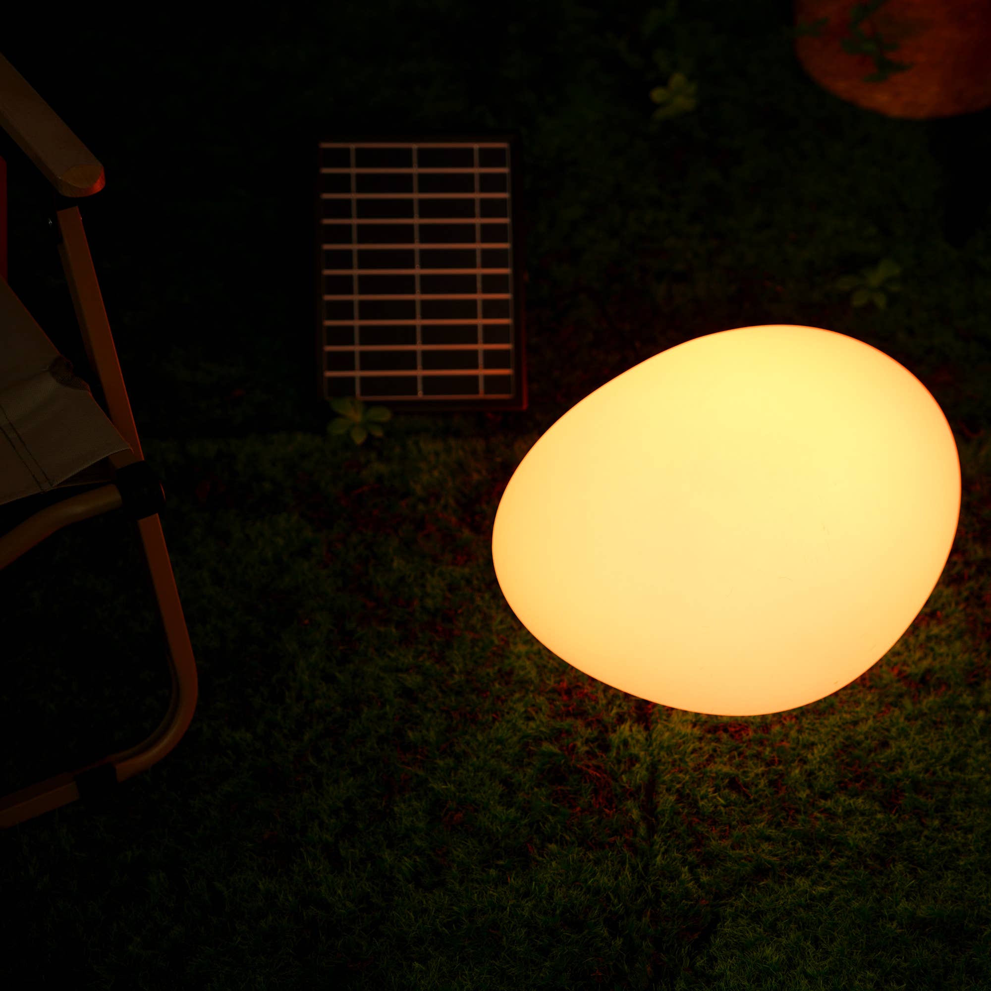 EP Design Lab - Vente Lampe d'extérieur/de jardin - Lampe de pelouse LED pavée solaire et rechargeable extérieure de 12 po3