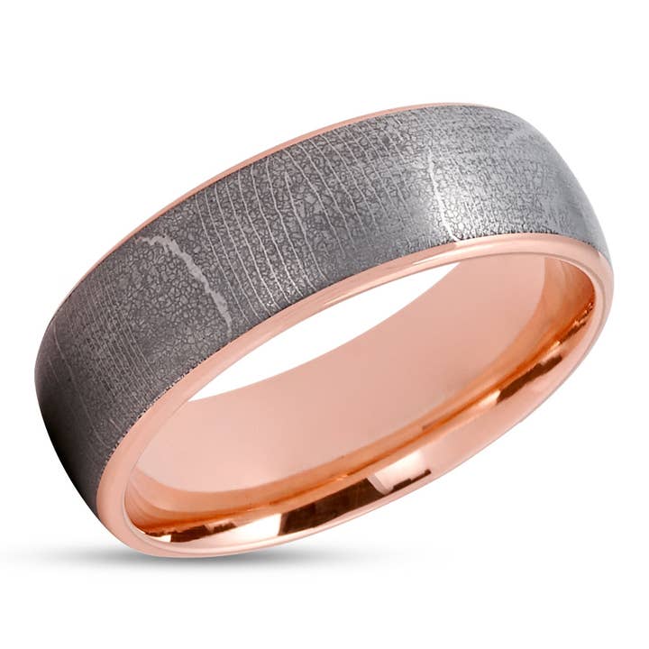 Trouwring van Damascus - Roségouden ring - 14k roségoud - Trouwring van Damascus voor wholesale door Lucky Love Rings