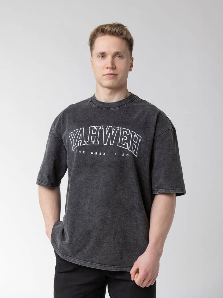 Yahweh Vintage Oversized Tee for wholesale by TRAVCO Christian Wear