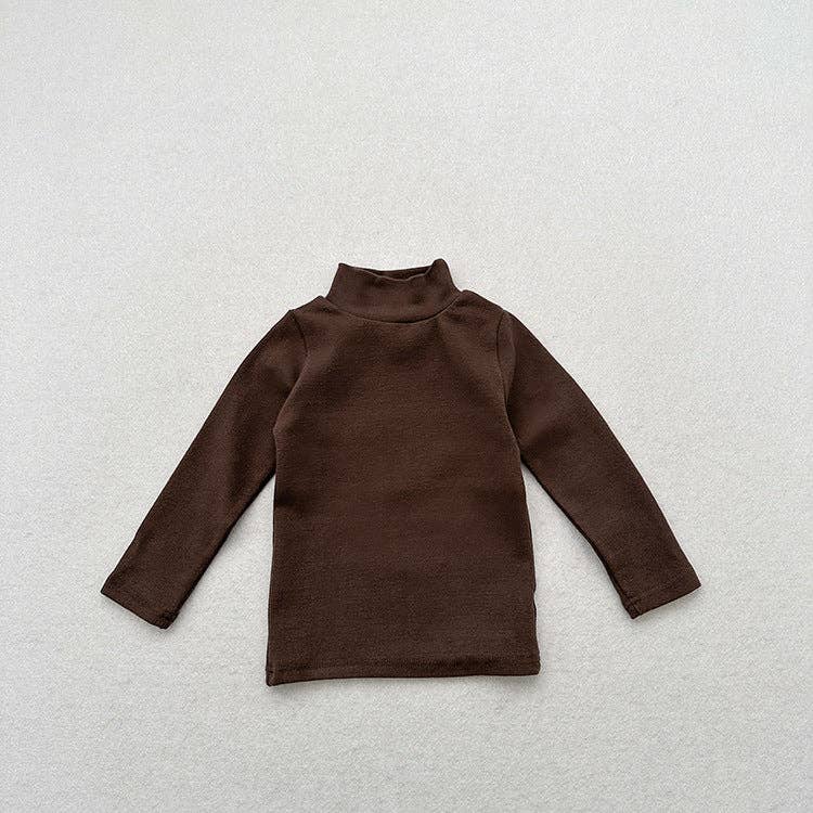 MyKids-USA® - Vente Sweat-shirt – enfant - Sweat-shirt uni à manches longues pour bébé et enfant unisexe – Haut polyvalent pour l'automne/hiver avec demi-col roulé et intérieur brossé2