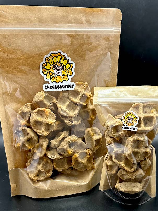Cheese Burger Woofles Dog Treats for wholesale by Wag and Bark