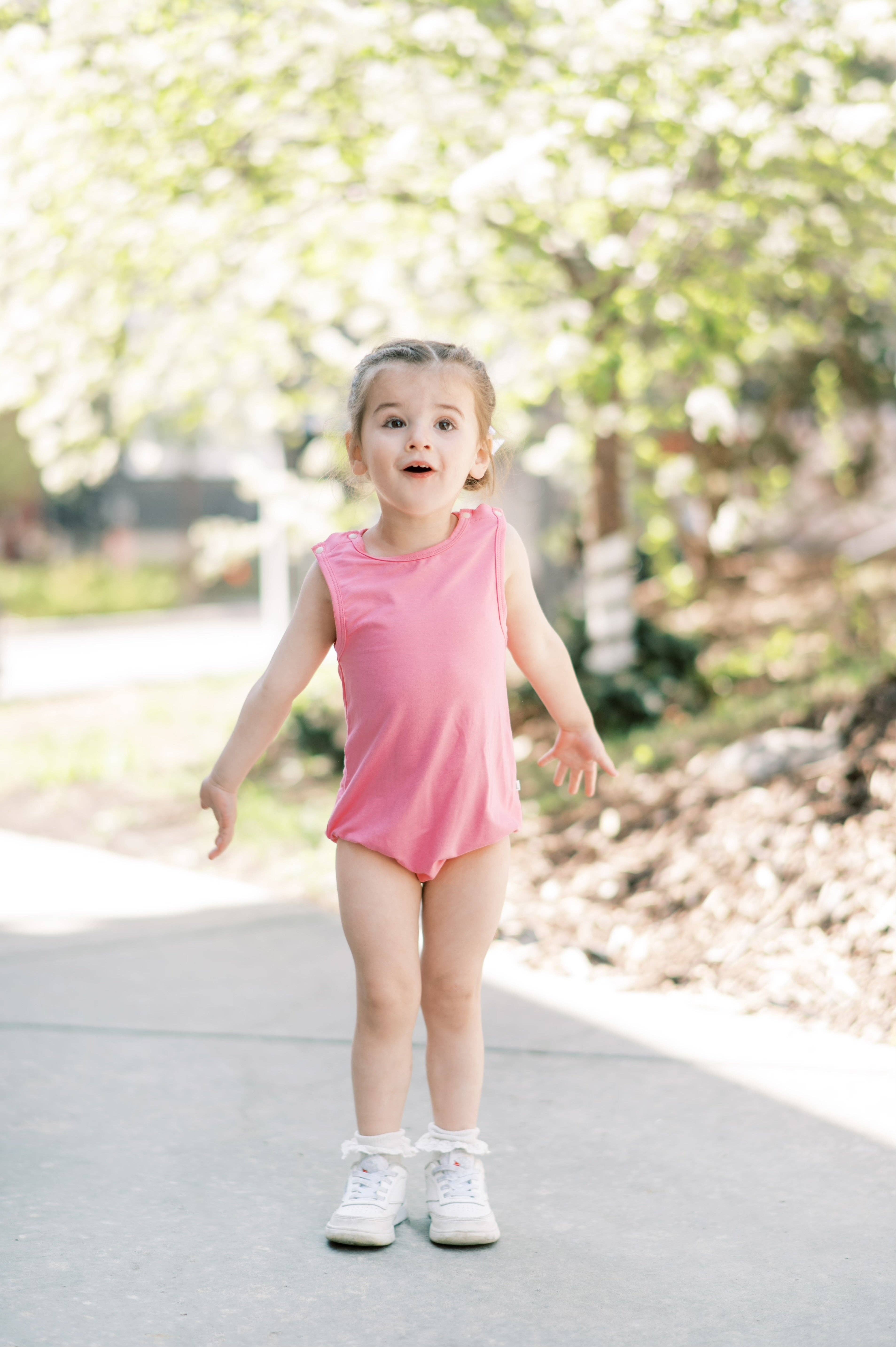 Little Lott Clothing Co. - Wholesale Bodysuit (Non-Footed) - Baby - Bubble Romper in Bubblegum1