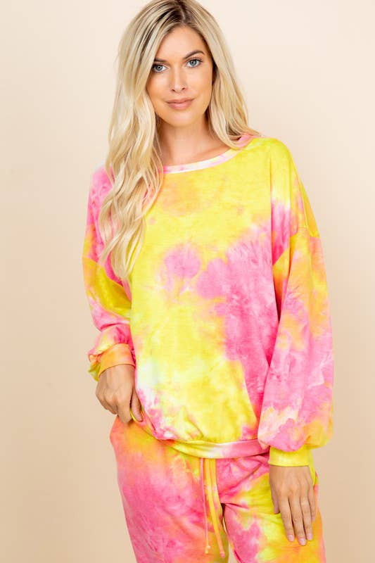 Emerald Collection - Venta al por mayor Sudadera - Mujer - ETK-8160 French Terry Tie Dye Corte relajado9