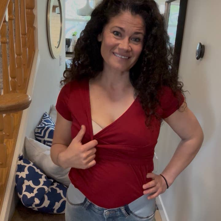 Ella Bella Maternity - Wholesale Nursing Top - Maternity - Crossover Maternity and Nursing Tee Shirt10