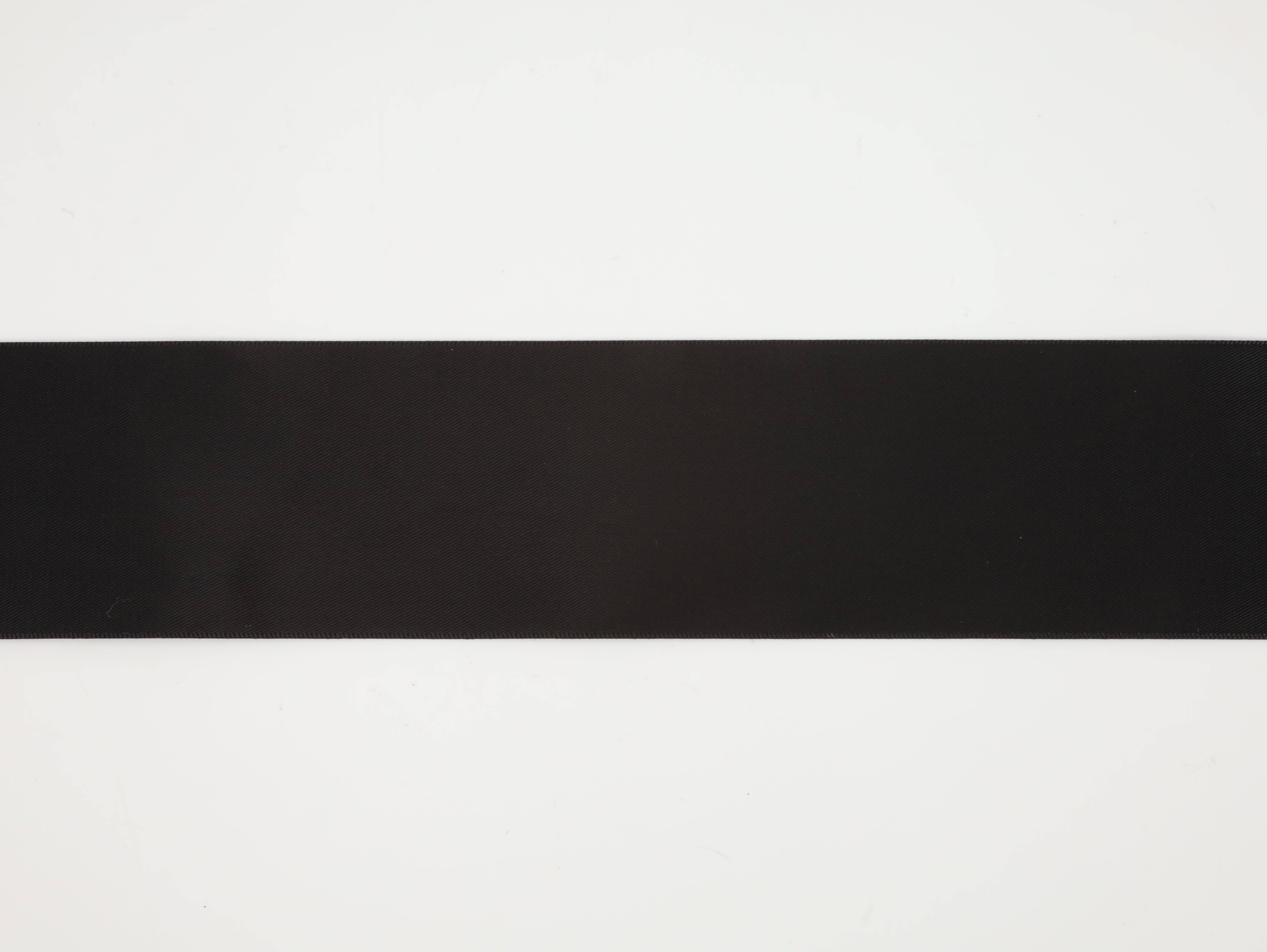 LA Ribbons Wholesale - Wholesale Linten - Dubbelzijdig satijnen lint | Zwart (030)8