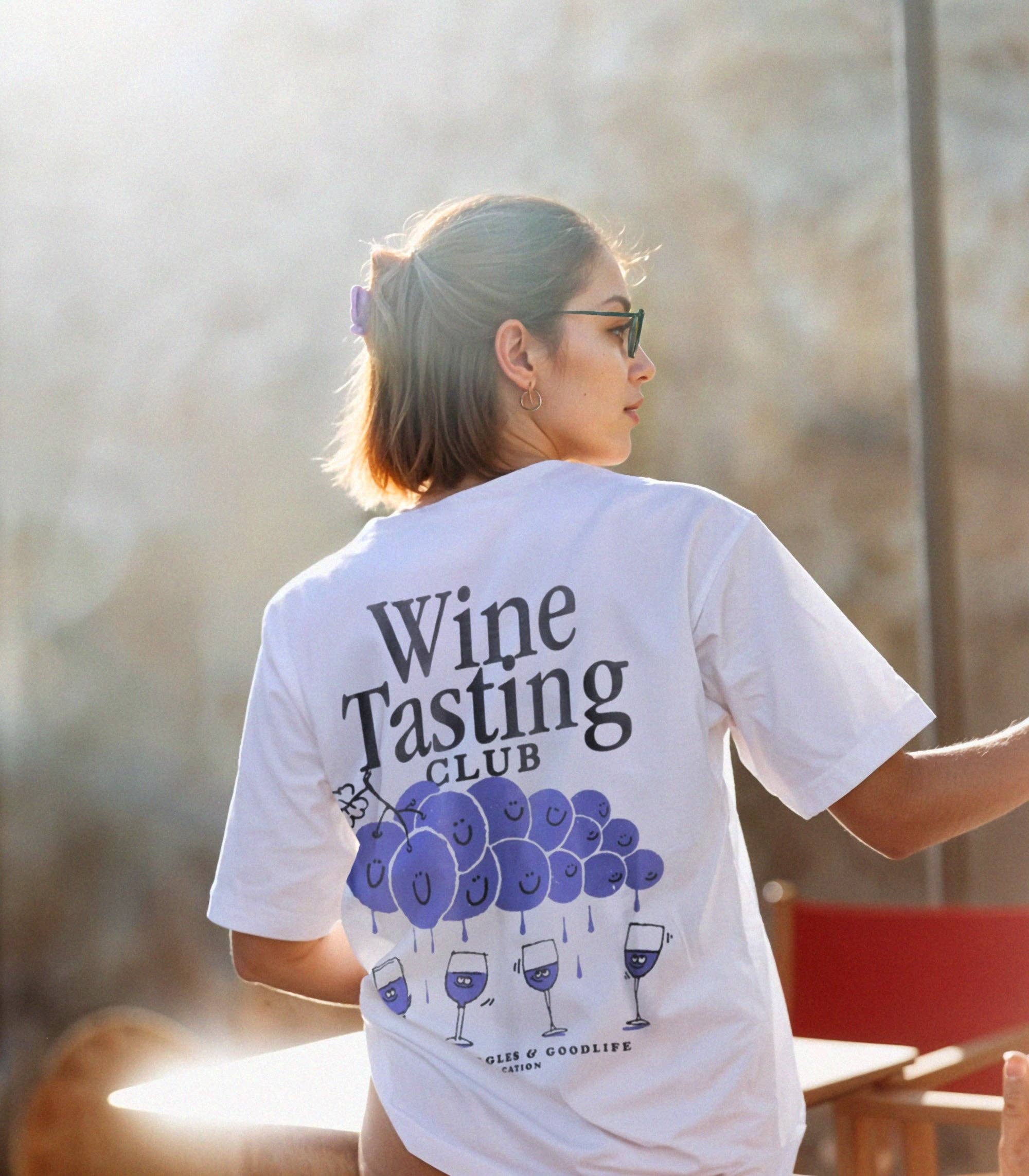 Wine Tasting T-Shirt - White for wholesale on Faire4