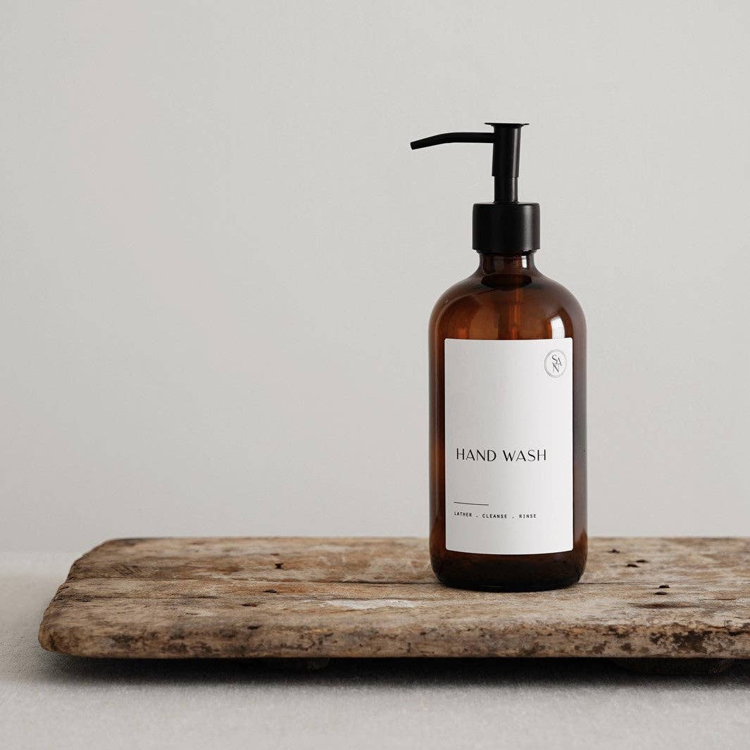 So At Nature – wholesale Soap dispenser – Luxury Amber Glass Pump Bottle 500ml (Lux) - So At Nature0