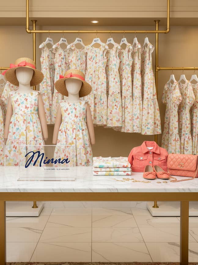 Minna - Wholesale Dress - Kids - Tiered Twirl Dress - Butterfly Ballet Petal Pastels0