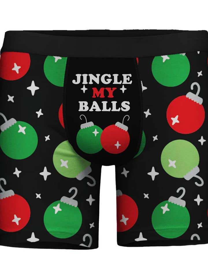 Jingle My Balls Boxer Briefs - Men's Funny Christmas Boxers for wholesale by Tipsy Elves