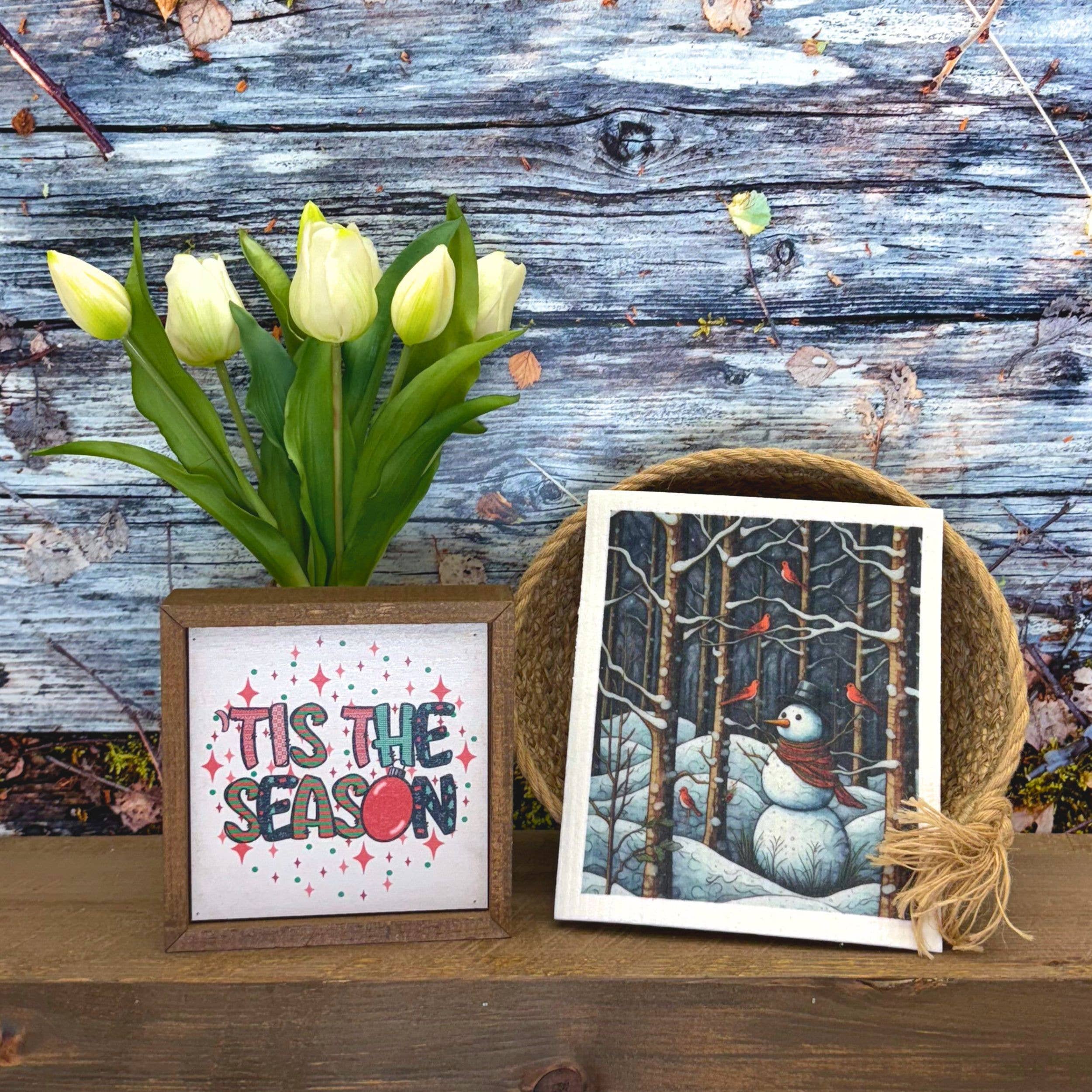 Driftless Studios - Vente Torchon - Bonhomme de neige dans un torchon Pays des merveilles d'hiver - Décoration de vacances1