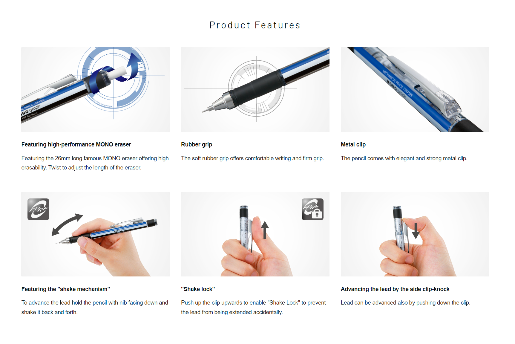 Hakubundo - Wholesale Pencil - TOMBOW MONO GRAPH MECHANINCAL PENCIL - GRIP MODEL3
