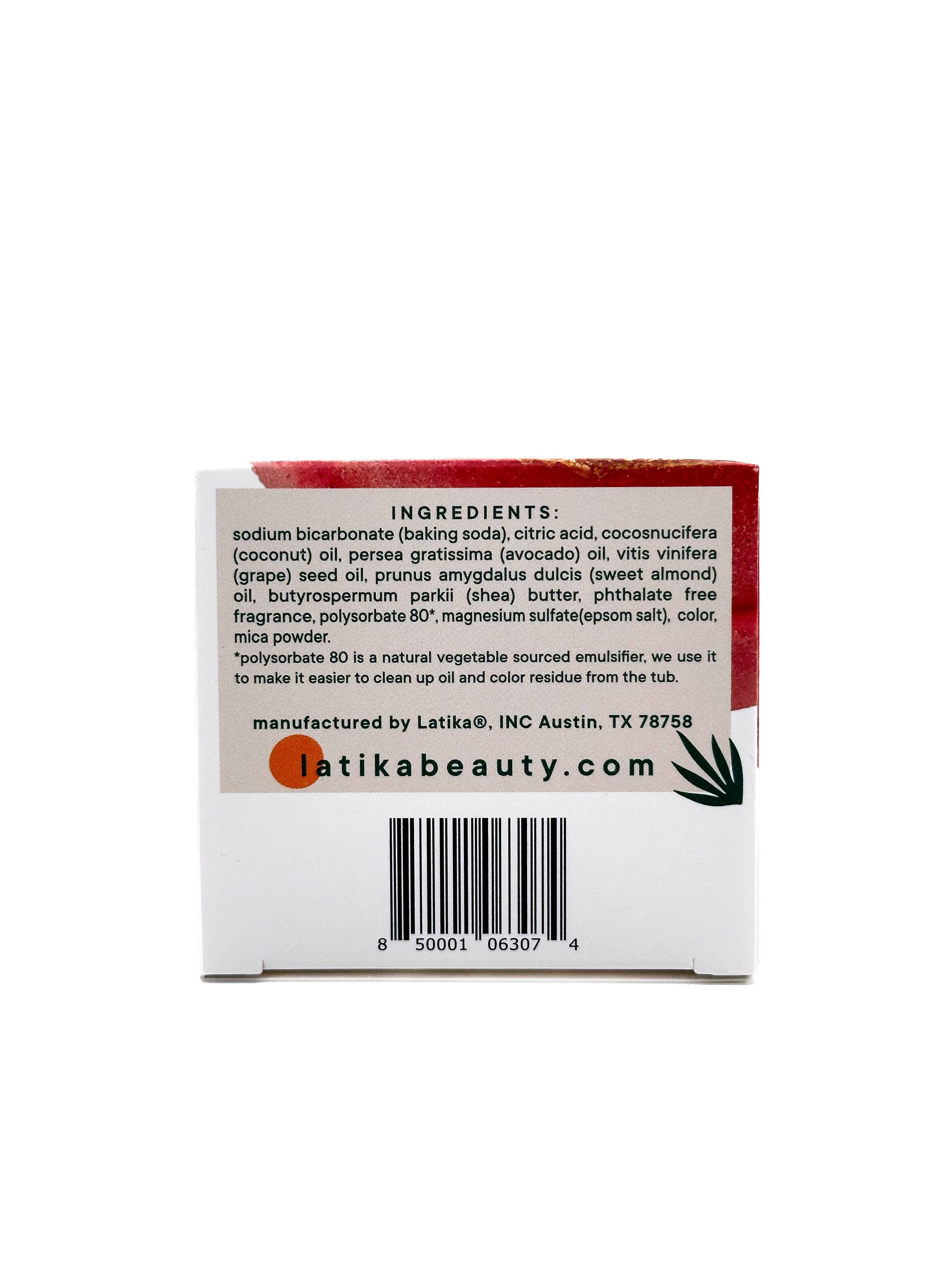 Latika Beauty - Vente Bombe de bain/poudre effervescente pour le bain - Bombe de Bain Géode en Cristal de Rubis – Rouge + Or7