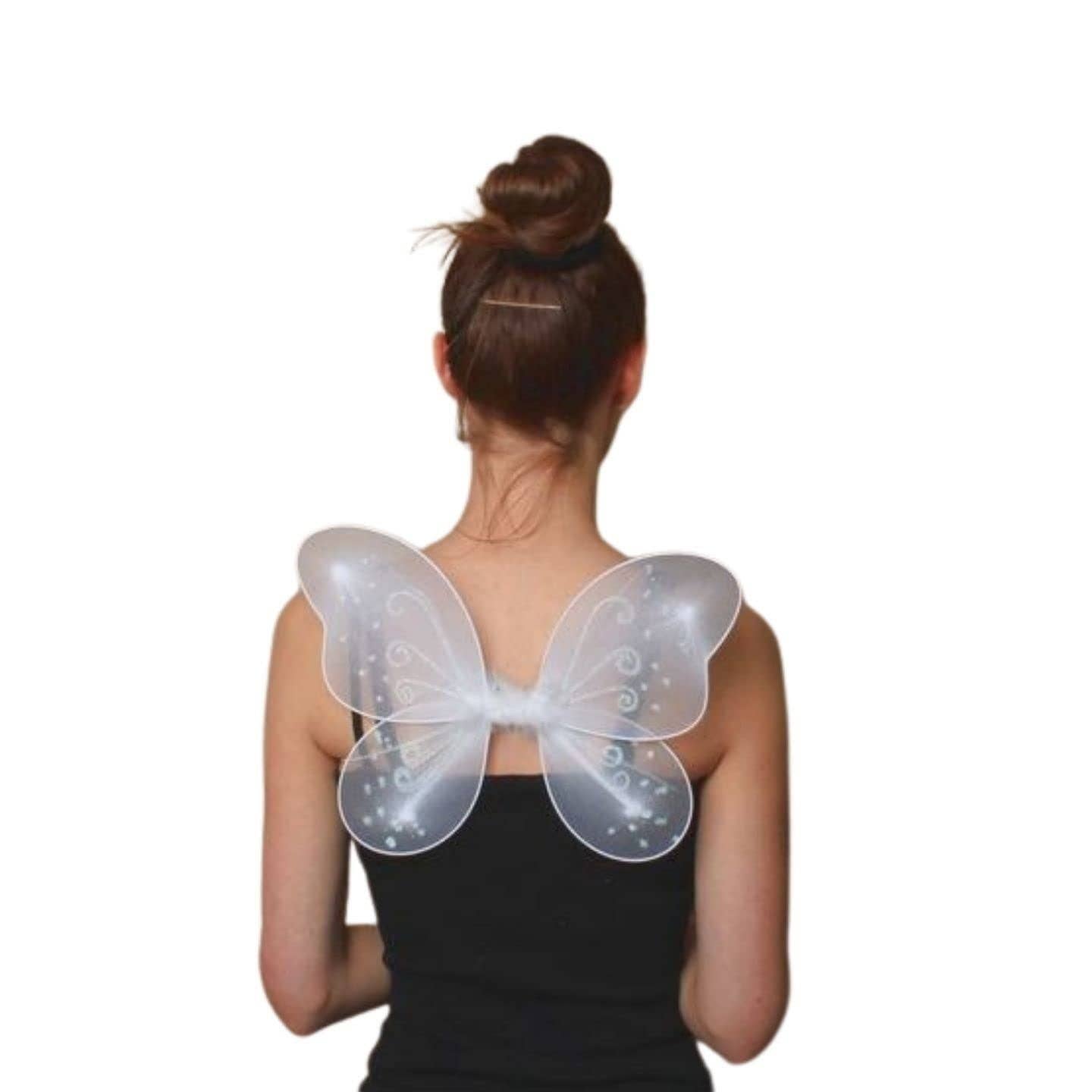 Topkids Accessories – wholesale Costume – Child – Angel Wings Fairy Butterfly Pixie Tinkerbell Fancy Dress Outfit Girls Dressing Up Costume Baby Toddler Kids Childs Small Tiny Mini Toy Fairywings Set Glitter0