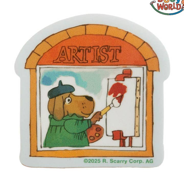 3P4 x Richard Scarry® - Autocollant Boutique d'Art pour la vente par Three Potato Four