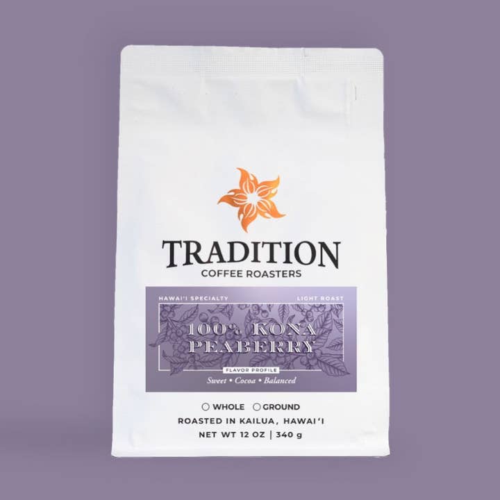 Tradition Coffee Roasters - Wholesale Coffee Beans - 100% Kona Peaberry