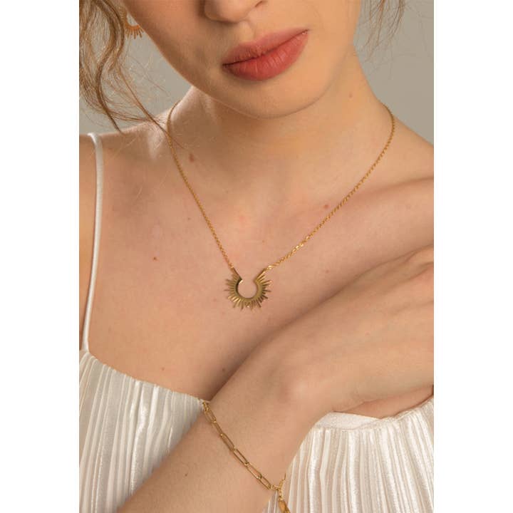 AK Brand - Wholesale Pendant/Charm Necklace - Open Sun Ray Necklace1