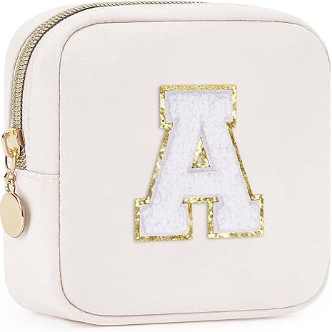 wandf – Großhandel Schmink-/Kosmetiktasche – Personalisierte Monogramm-Tasche Mini Initialen Schminktasche129